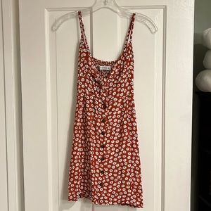 Faithfull the Brand rust floral mini dress
